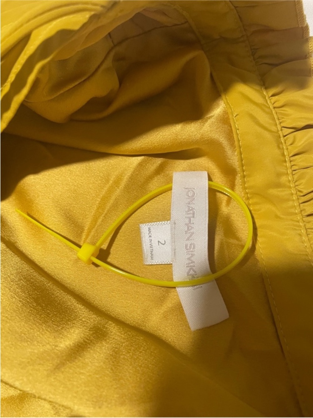 Jonathan Simkhai Mustard Gold Puff-Sleeve Maxi Dress .Brand New/without tag - Picture 4 of 5